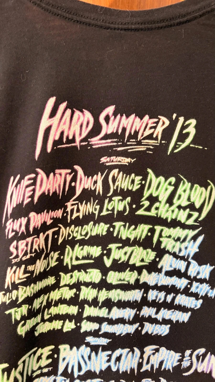 T-shirt collector Hard Summer Festival 2013 noir vert musique music Los Angeles Justice Ed banger – photo 6